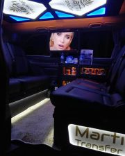 Party Car The capacity of this vehicle is 1-7 people. this vehicle option, we have free water-İce Cream – Wifi – TV -Music- Baby Seat -Booster – Beer- or Wine – Fruit plate -cookie- Cips services with our new model luxury vehicles.